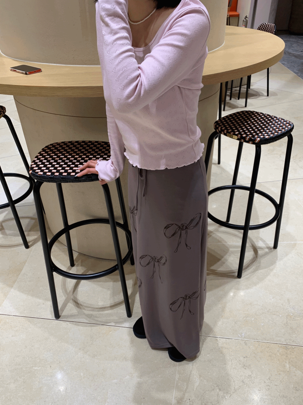 [Skirt] Ribbon Maxi String Skirt / 2 colors